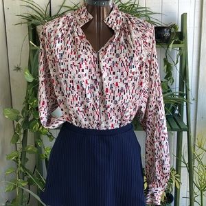 Vintage Geo Cityscapes Blouse